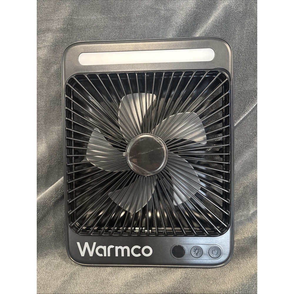 Warmco 20000mAh Ultra-Slim 8-Inch Portable Camping Fan- 4 Speed Adjustable